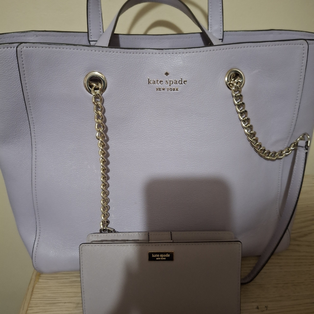 Kate Spade Lavender Tote and Wallet Set